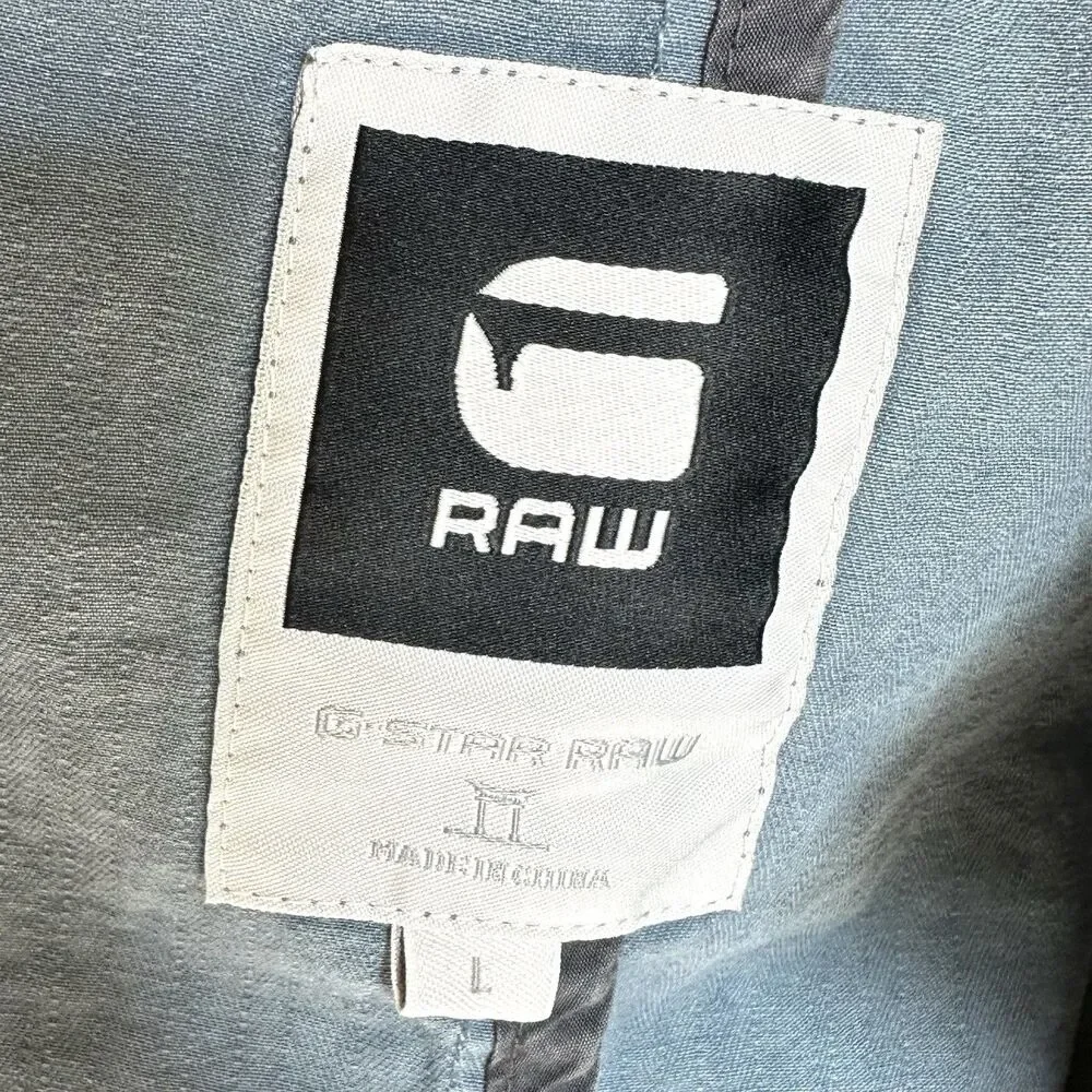 G-star Raw Shoreline Jacket Women’s Lg Utility Cinch Waist Blue Streetwear Cabin